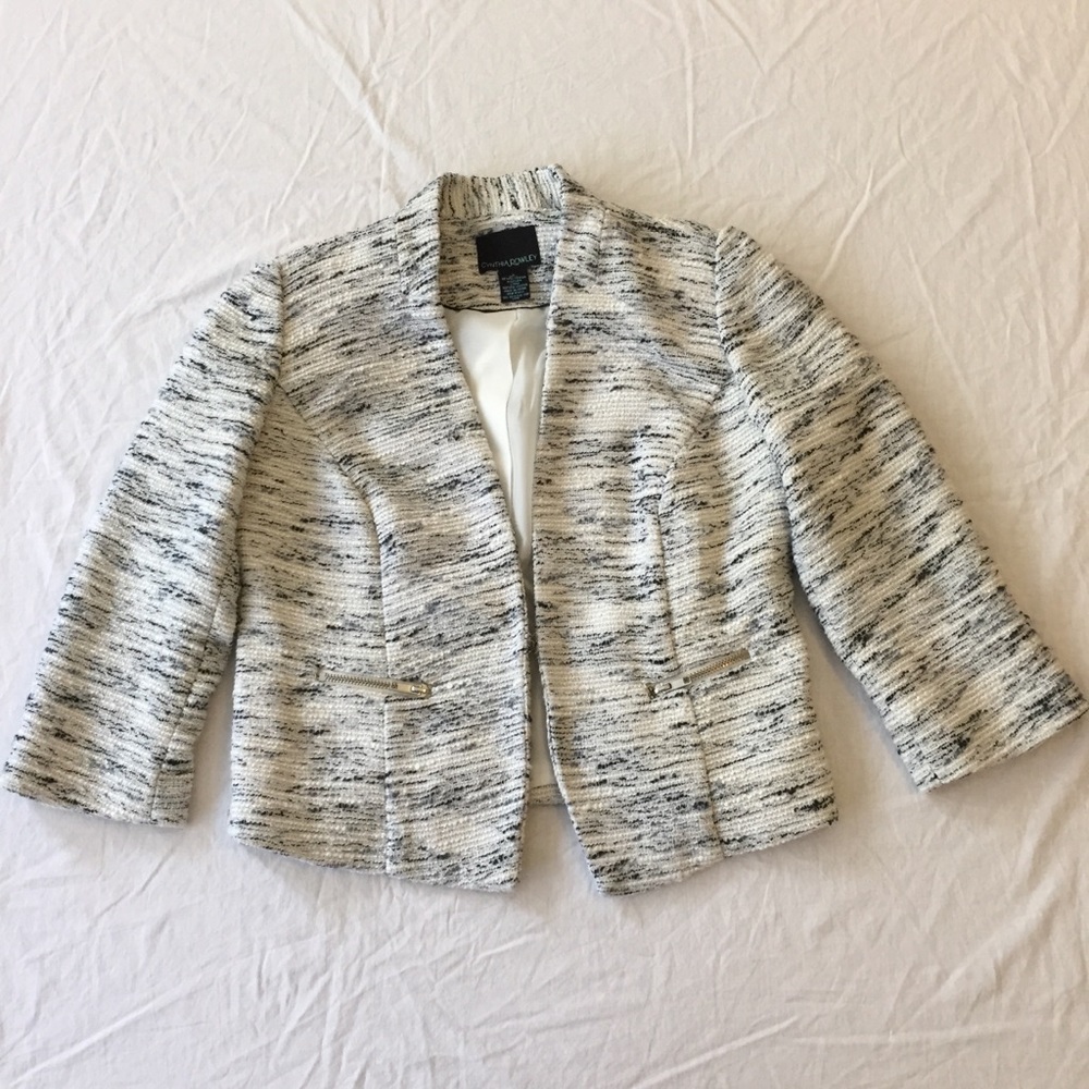 Cynthia Rowley - 3/4 sleeve tweed blazer